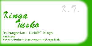 kinga tusko business card